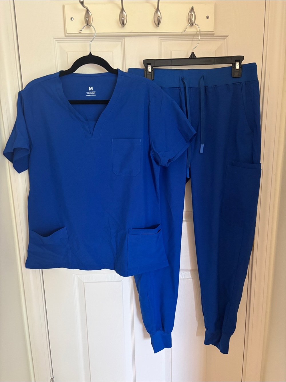 Never worn Royal Blue Women's Scrub Top and Jogger Set - Medium